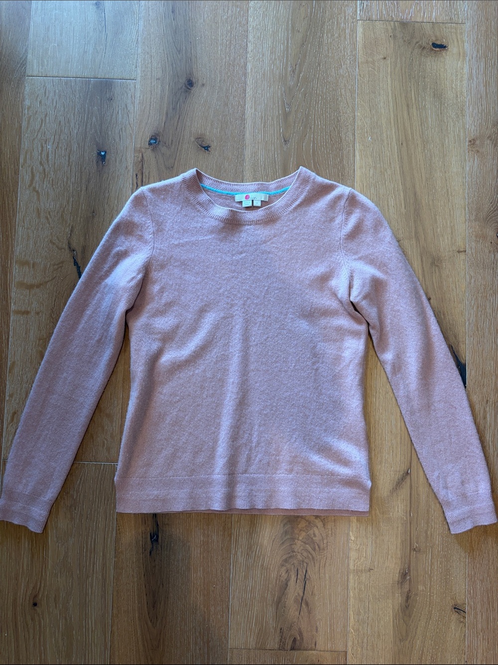 Boden Cashmere Light Pink Crewneck Sweater